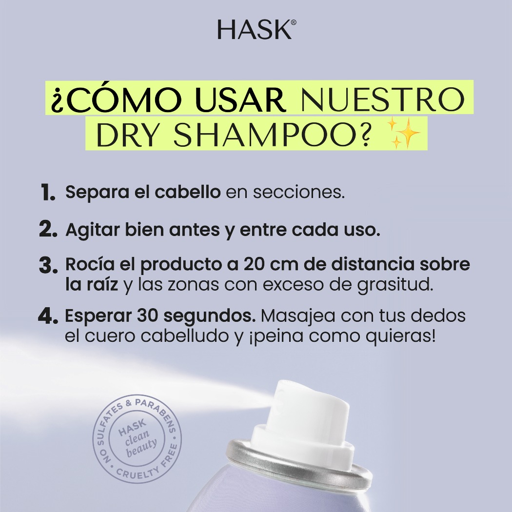 Shampoo en Seco Hask Charcoal 122ml - Imagen 3