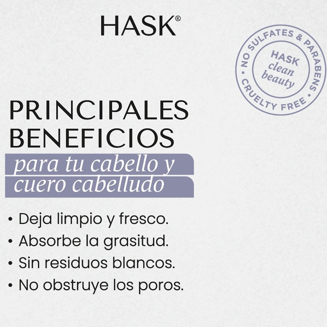 Shampoo en Seco Hask Charcoal 122ml - Imagen 2